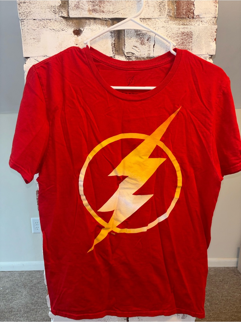Men’s Red Graphic Lightning Bolt T-Shirt